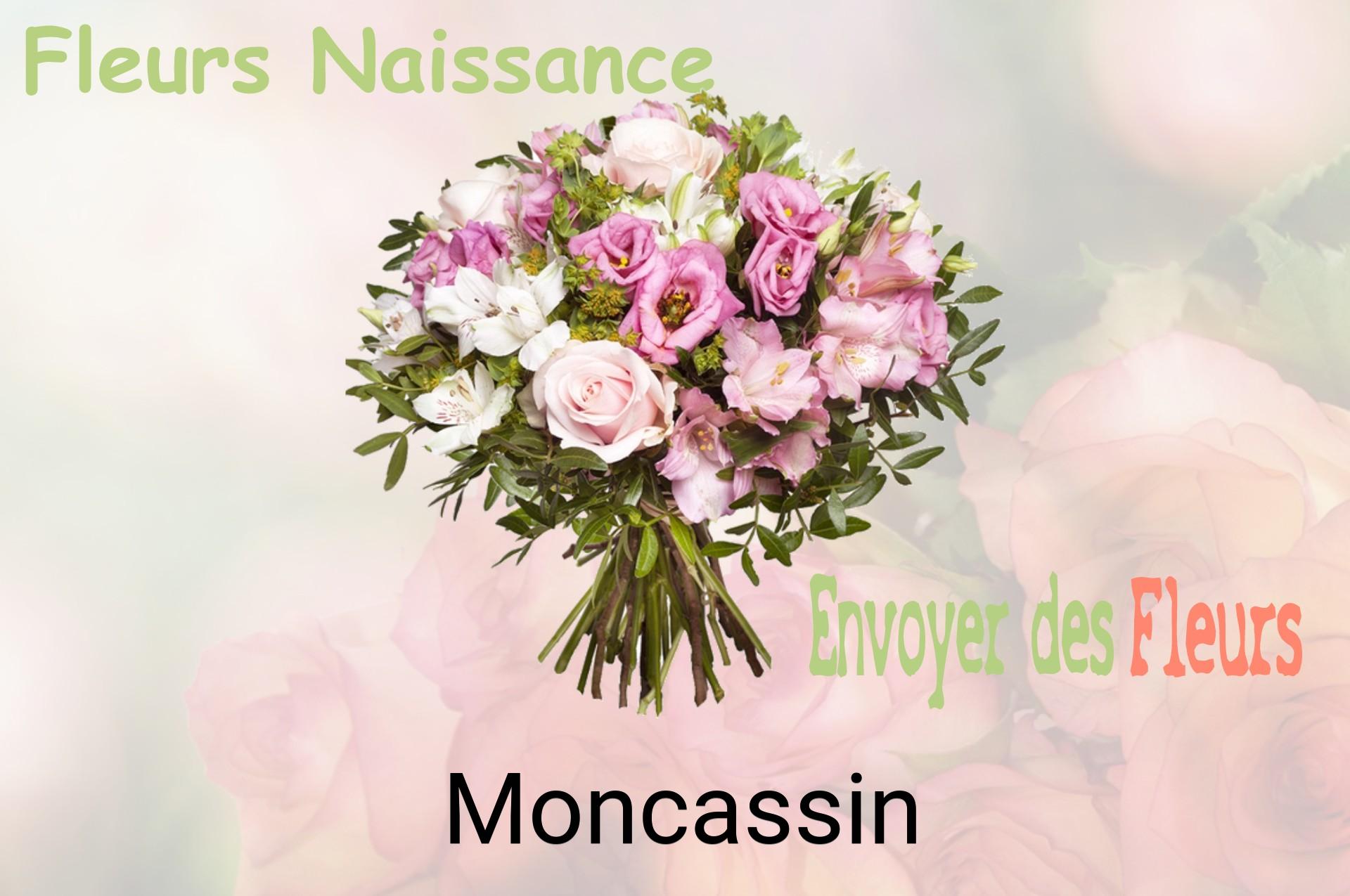 Bouquet de fleurs de naissance livré à Moncassin